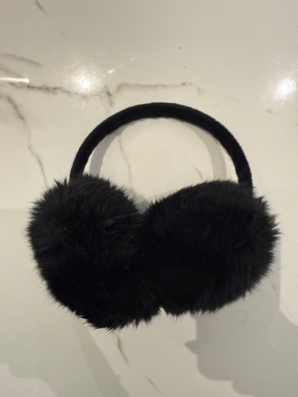 Black Faux Fur Ear Muffs